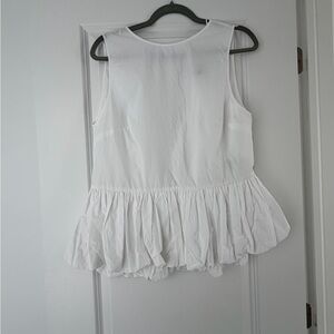 White Low Back Blouse